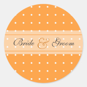 Gevlekte bruiloft ronde sticker