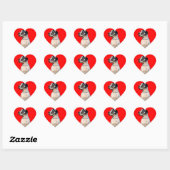 Gevlekte Dog Hart Sticker (Vel)