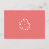 Gevlekte Florals Wedding Reception Card Informatiekaartje (Achterkant)