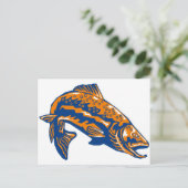 gevlekte gespikkelde forelvis briefkaart (Staand voorkant)