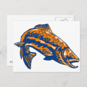 gevlekte gespikkelde forelvis briefkaart (Voorkant / Achterkant)