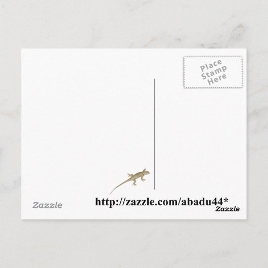 gevlekte hagedis briefkaart (Achterkant)