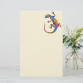 Gevlekte hagedis briefpapier (Staand voorkant)