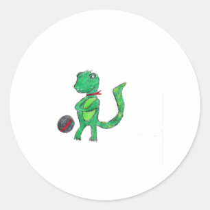 gevlekte hagedis ronde sticker