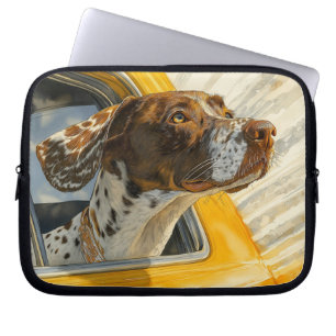 Gevlekte Hond op Autorit Kunstprint Laptop Sleeve
