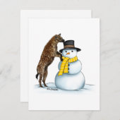 Gevlekte hyena - kerstkaart (Voorkant / Achterkant)