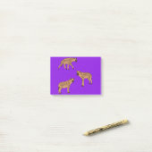 Gevlekte hyena's post-it® notes (Op bureau)