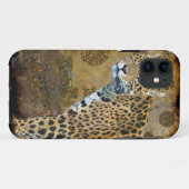 Gevlekte Jaguar & Mayan Temple iPhone 5 Hoesje (Achterkant (horizontaal))