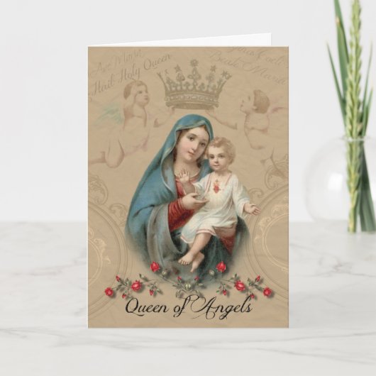 gevlekte Maagd Mary Jesus Moederdag Kaart (Voorkant)
