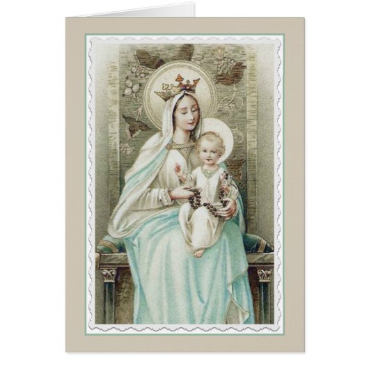 , gevlekte Maagd Mary Jesus Rosary (Voorkant)
