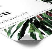 Gevlekte palmbomen Modern Beach Weddenschap Welkom Poster (Hoek)