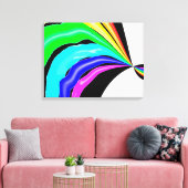 Gevlekte regenboog canvas afdruk (Insitu (Woonkamer))