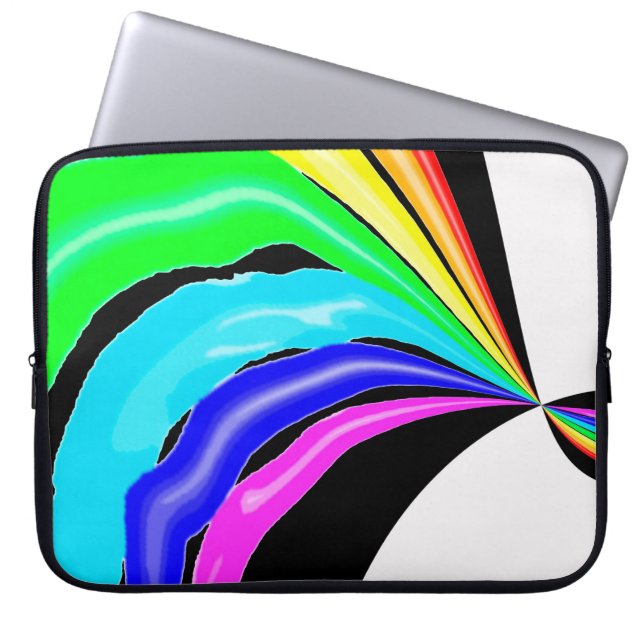 Gevlekte regenboog laptop sleeve (Voorkant)