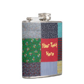 gevlekte vierkanten van kleurrijk  patchwork heupfles (Rechts)