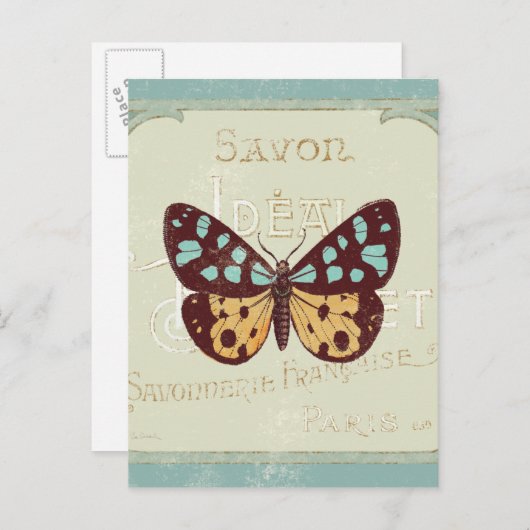  gevlekte vlinder briefkaart (Voorkant / Achterkant)