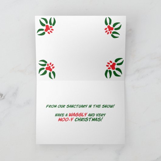 gevlekte vrienden feestdagen kaart (Binnen)