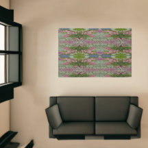 Gevlekte weidebloemen roze blauw rood