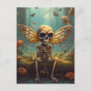 Gevleugeld Fairy Skelet Briefkaart