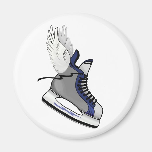 gevleugeld schaats magneet (Voorkant)