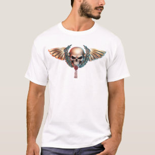 Gevleugeld Schedel Embleem van Eer T-shirt