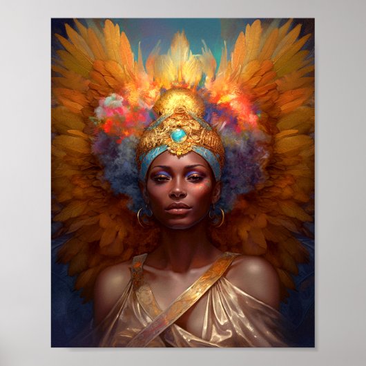 Gevleugelde Godin Fantasy Art Poster (Voorkant)