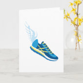 Gevleugelde hardloopschoen kaart (Gele Bloem)