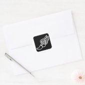 Gevleugelde hardloopschoen ronde sticker (Envelop)