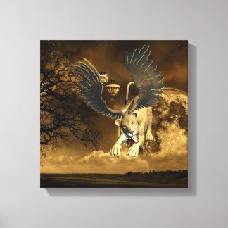 Gevleugelde leeuwin canvas afdrukken