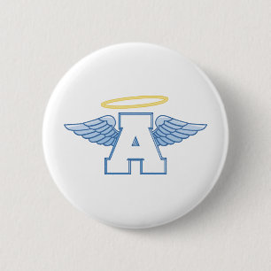 gevleugelde letter A Ronde Button 5,7 Cm