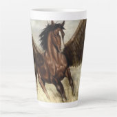 Gevleugelde Pegasus Latte Mok (Voorkant)