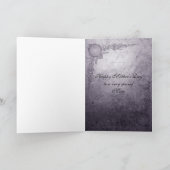 Gevleugelde schedel Elegante  gotische Moederdag Kaart (Binnen)