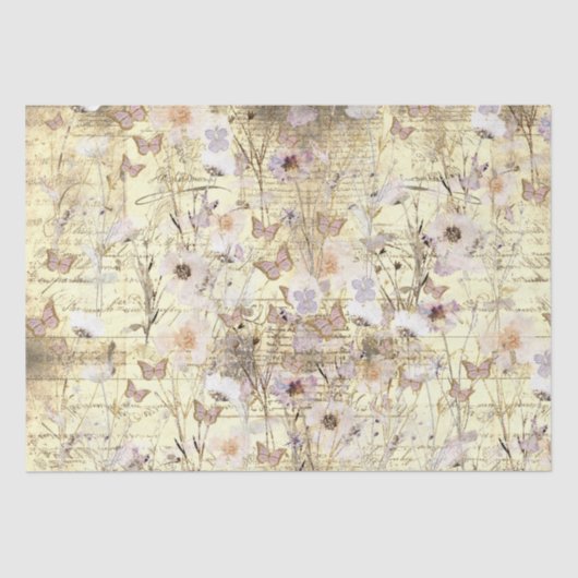 gevleugelde wilde flora en fauna tissuepapier (Voorkant)