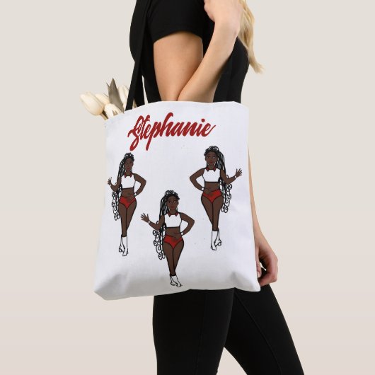 Gevlochten danser gepersonaliseerd Tas (rood) (Dichtbij)