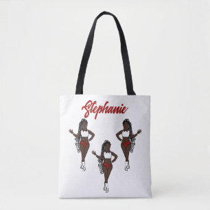 Gevlochten danseres gepersonaliseerde tas (Rood)