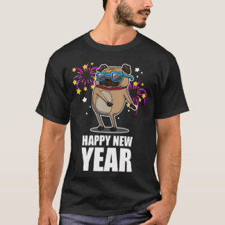 gevloeide pug t-shirt