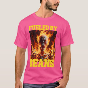Gevoed door bonen Funny Cringe Hard Skeleton Meme  T-shirt