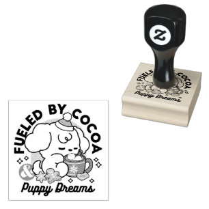 Gevoed door cacao en puppydromen - Schattigee wint Rubberstempel