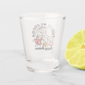 Gevoed door cacao en puppydromen - Schattigee wint Shot Glas (Achterkant)