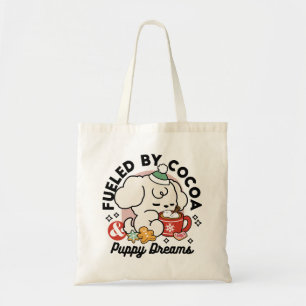 Gevoed door cacao en puppydromen - Schattigee wint Tote Bag
