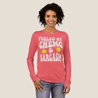 Gevoed door chemo en sarcasme Grappige Chemotherap Tri-Blend Shirt