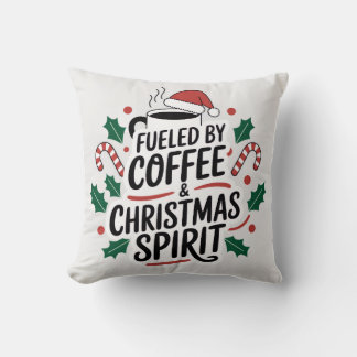Gevoed door koffie en kerst spirit kussen