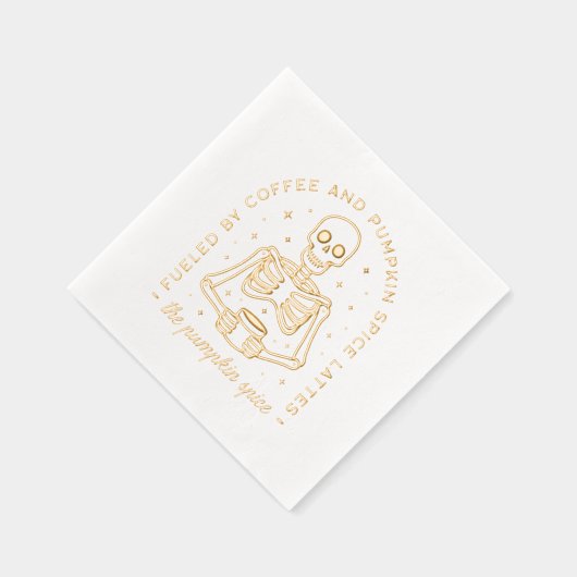 Gevoed door koffie en pompoen Spice Lattes Folie Servetten (Rechts)