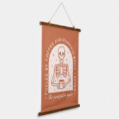 Gevoed door koffie en pompoen Spice Lattes Hangend Wandkleed (Gebogen)