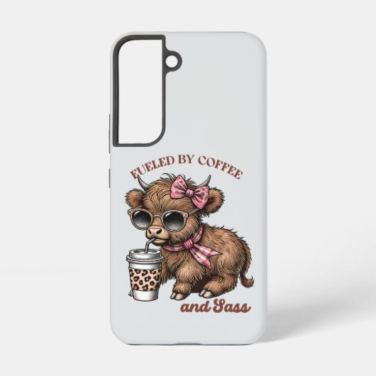 Gevoed door koffie en sass samsung galaxy hoesje (Achterkant)