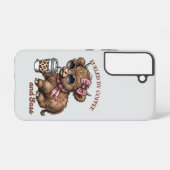 Gevoed door koffie en sass samsung galaxy hoesje (Achterkant horizontaal)