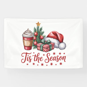 Gevoel Jolly Christmas Tree Hot Cocoa Holiday Spandoek