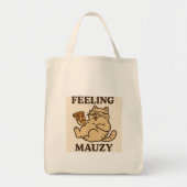 Gevoel Mauzy – Retro Cat Pizza Vibes Esthetisch Tote Bag (Voorkant)