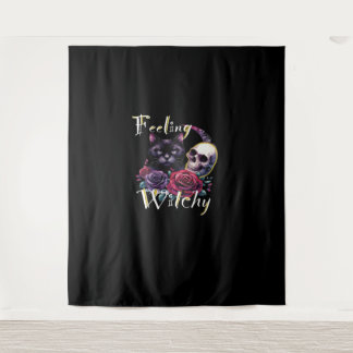 Gevoel Witchy Black Cat Classic T-shirt Wandkleed