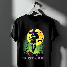 Gevoel Witchy Halloween Witch Volle Maan Bat Spook
