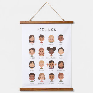 Gevoelenkaart, Klaslokaal Decor, Emotions Poster Hangend Wandkleed